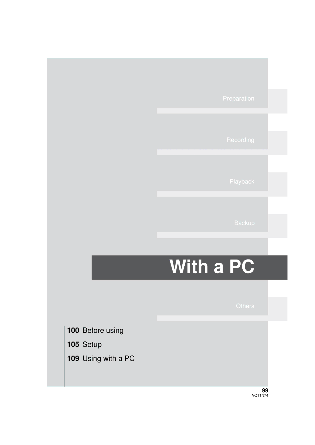 Panasonic HDC-HS9PC operating instructions With a PC 