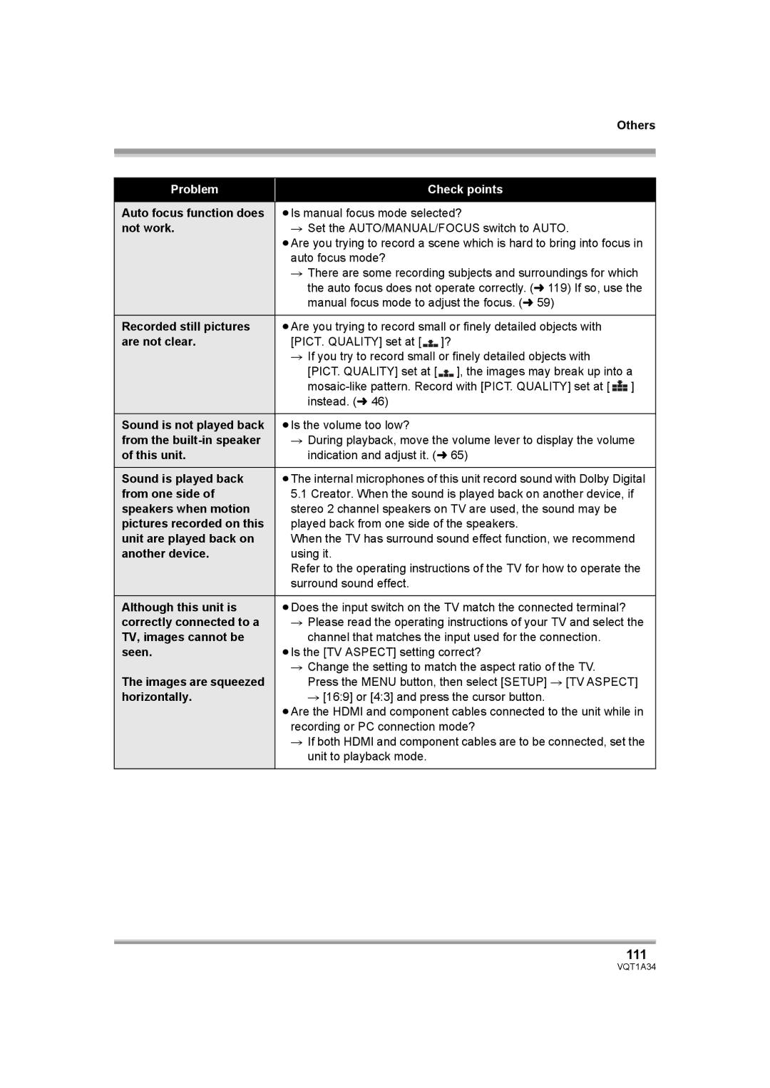 Panasonic HDC-SD1 operating instructions 111 