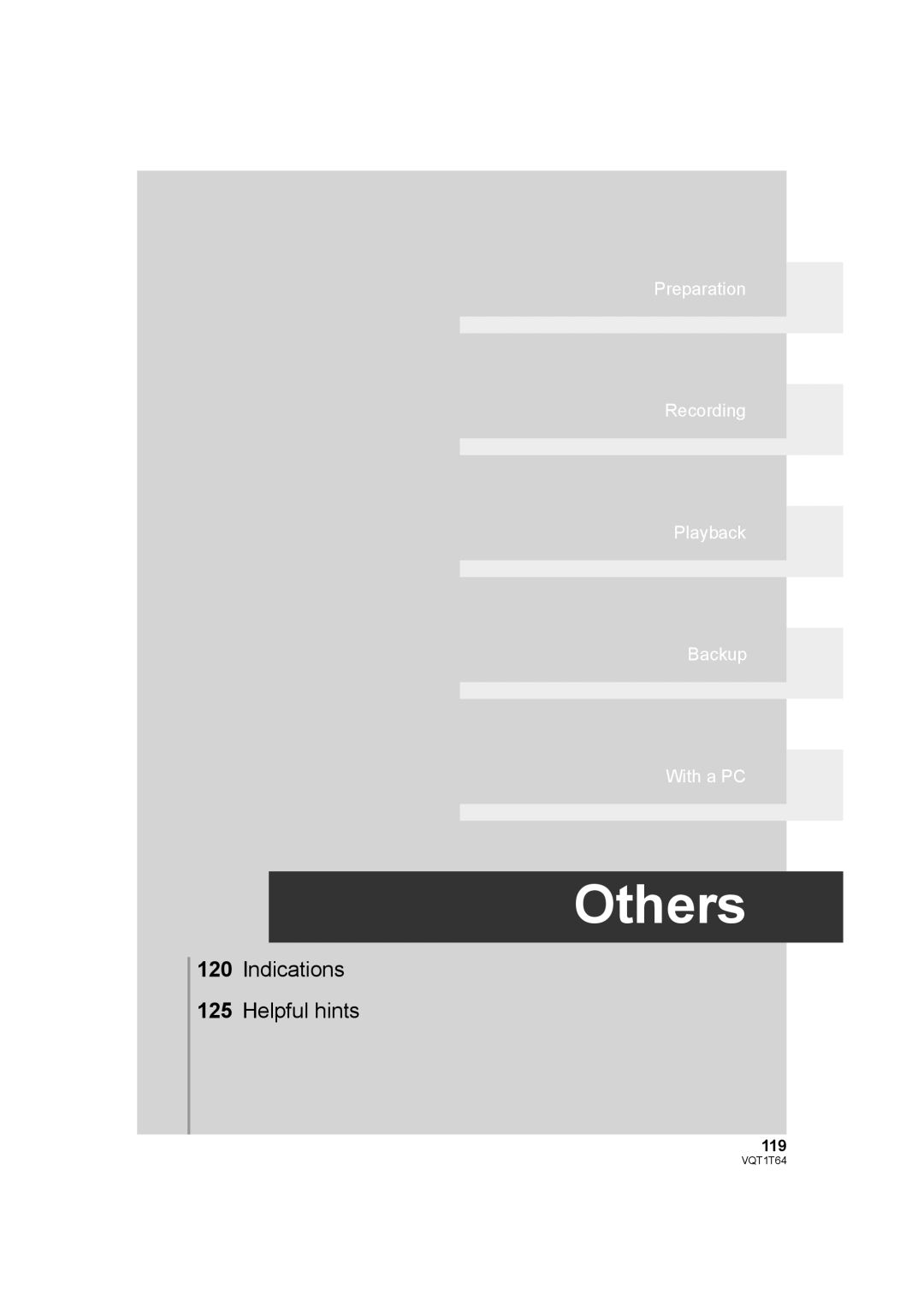 Panasonic HDC-SD100PC operating instructions Others, 119 