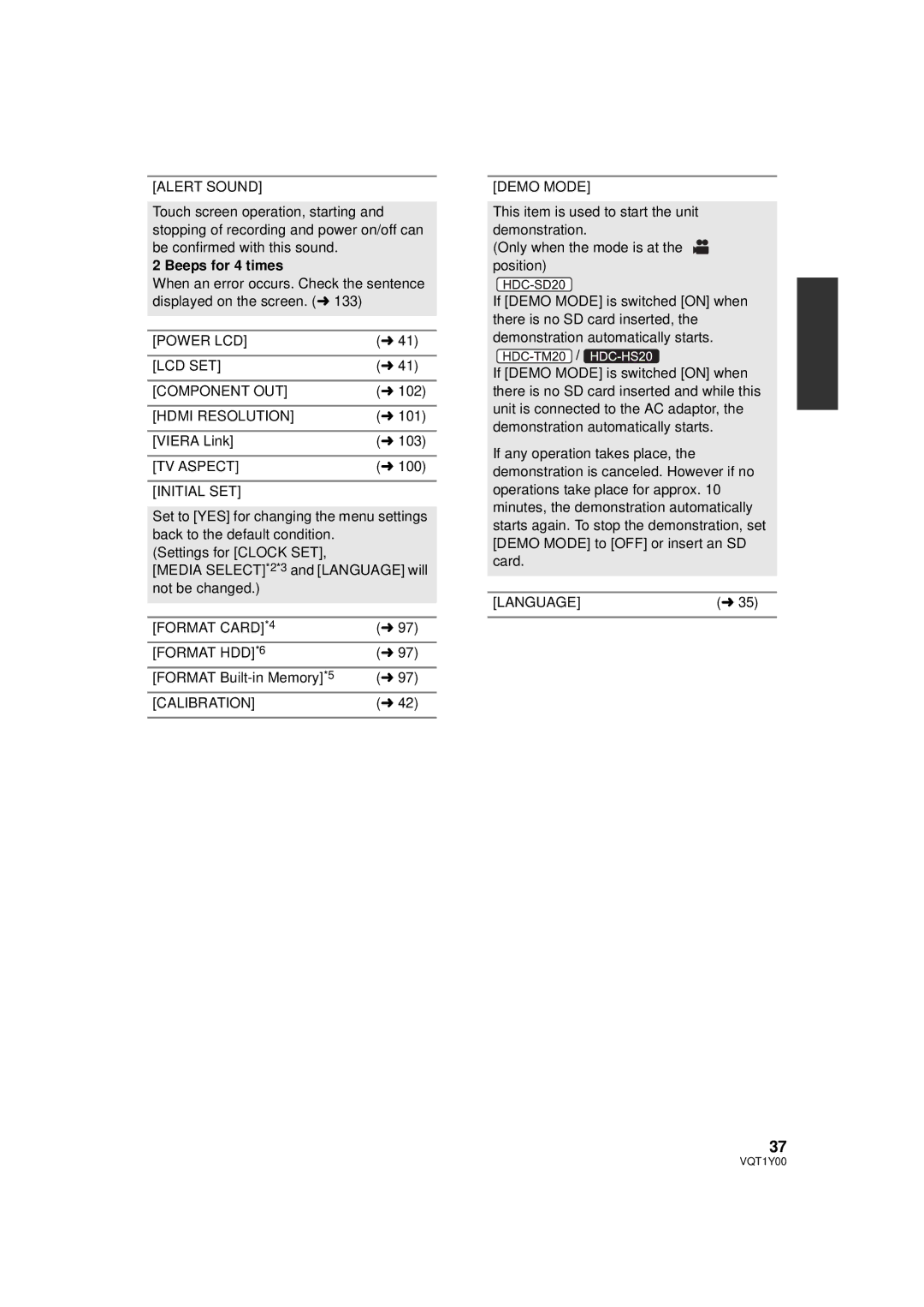 Panasonic HDC-SD20PC, HDC-TM20PC, HDC-HS20PC operating instructions Alert Sound, Beeps for 4 times 