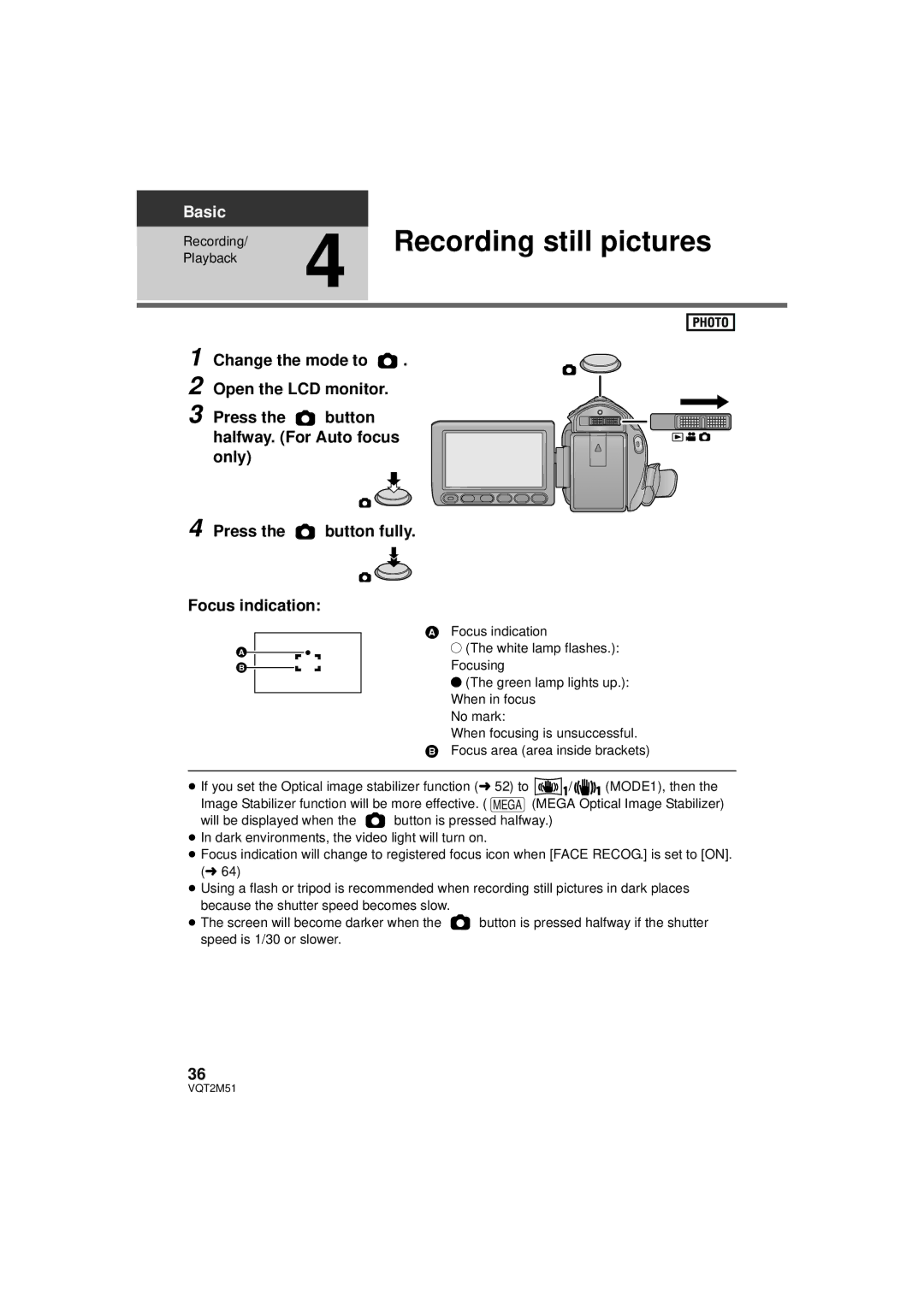 Panasonic HDC-SD60P/PC, HDC-TM60P/PC, HDC-TM55P/PC, HDC-HS60P/PC Recording still pictures, Playback Recording 