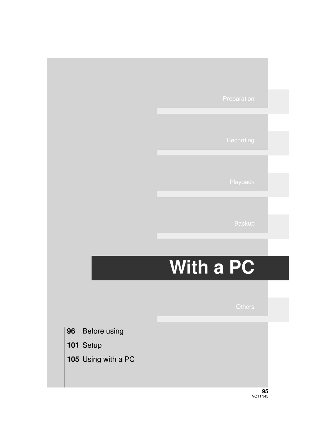 Panasonic HDC-SD9PC manual With a PC 