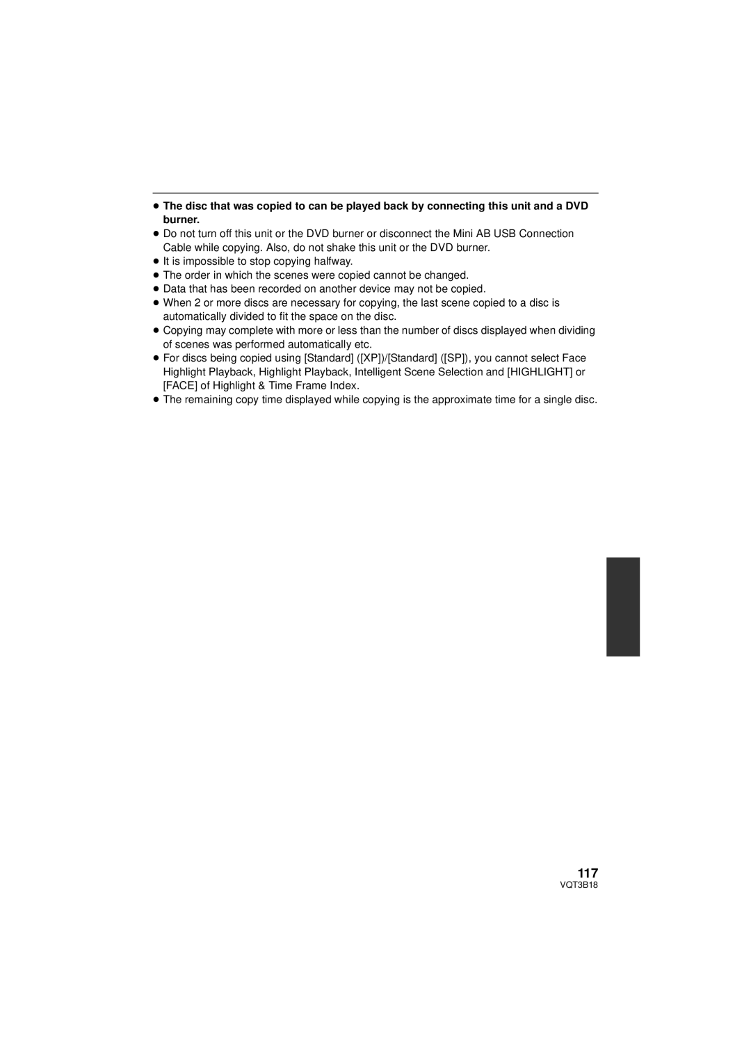 Panasonic HDC-SDT750K, HDC-SDT750PP operating instructions 117 