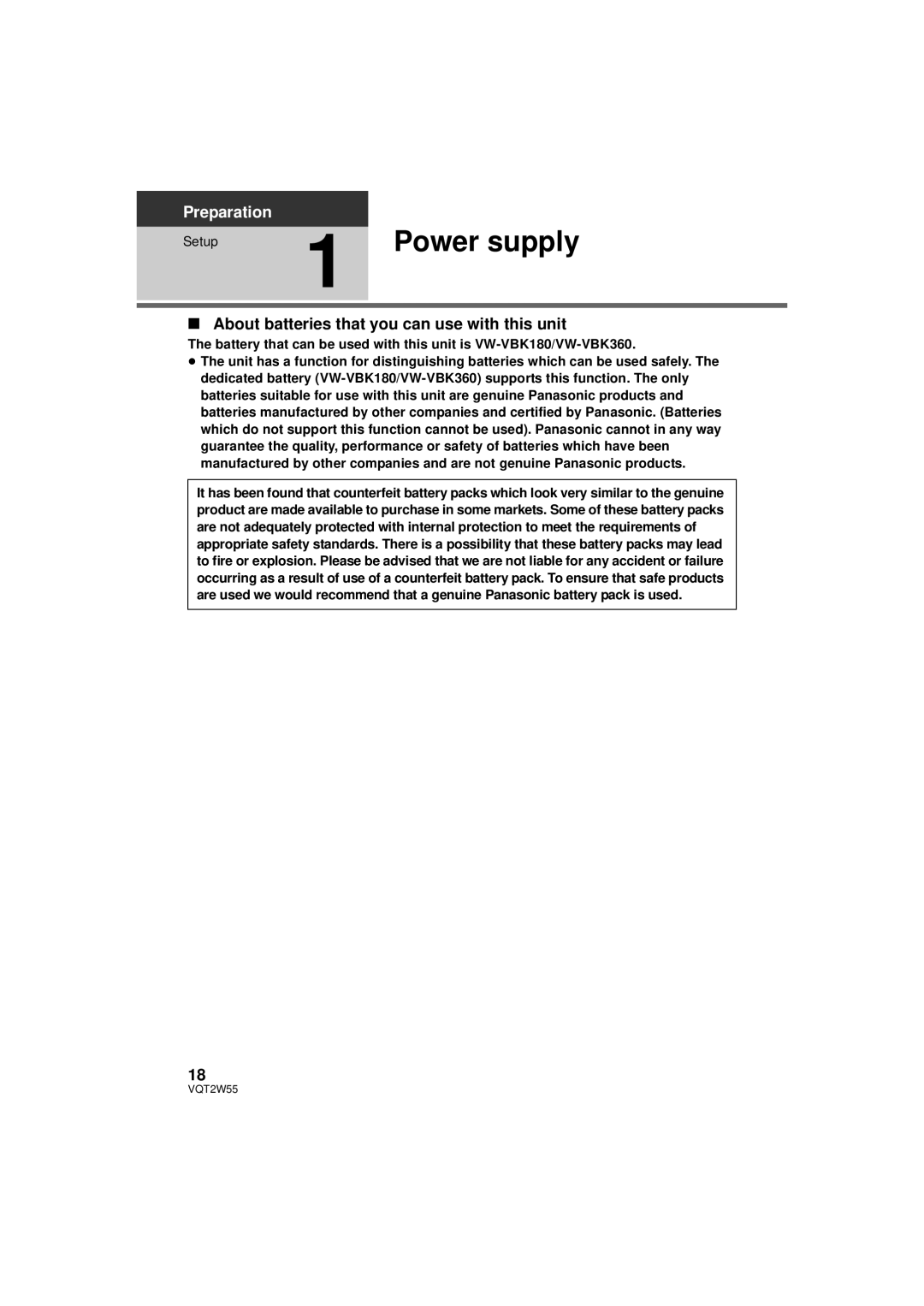 Panasonic HDC-SDX1P operating instructions Power supply, About batteries that you can use with this unit 