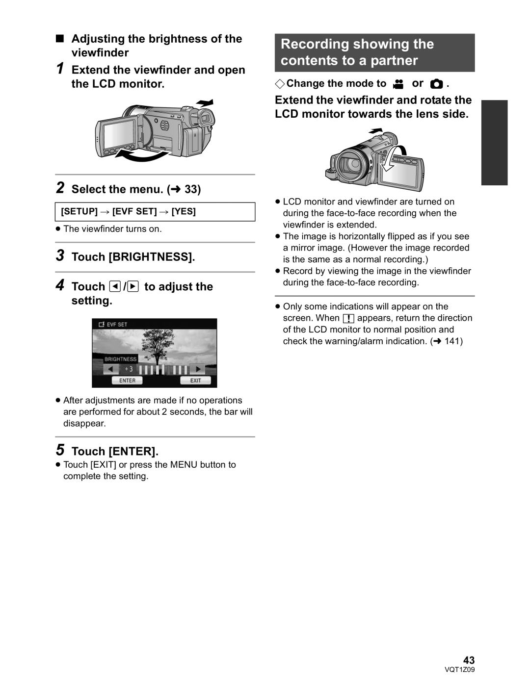 Panasonic HDC-HS300P/PC, HDC-TM300P/PC operating instructions Recording showing the contents to a partner 