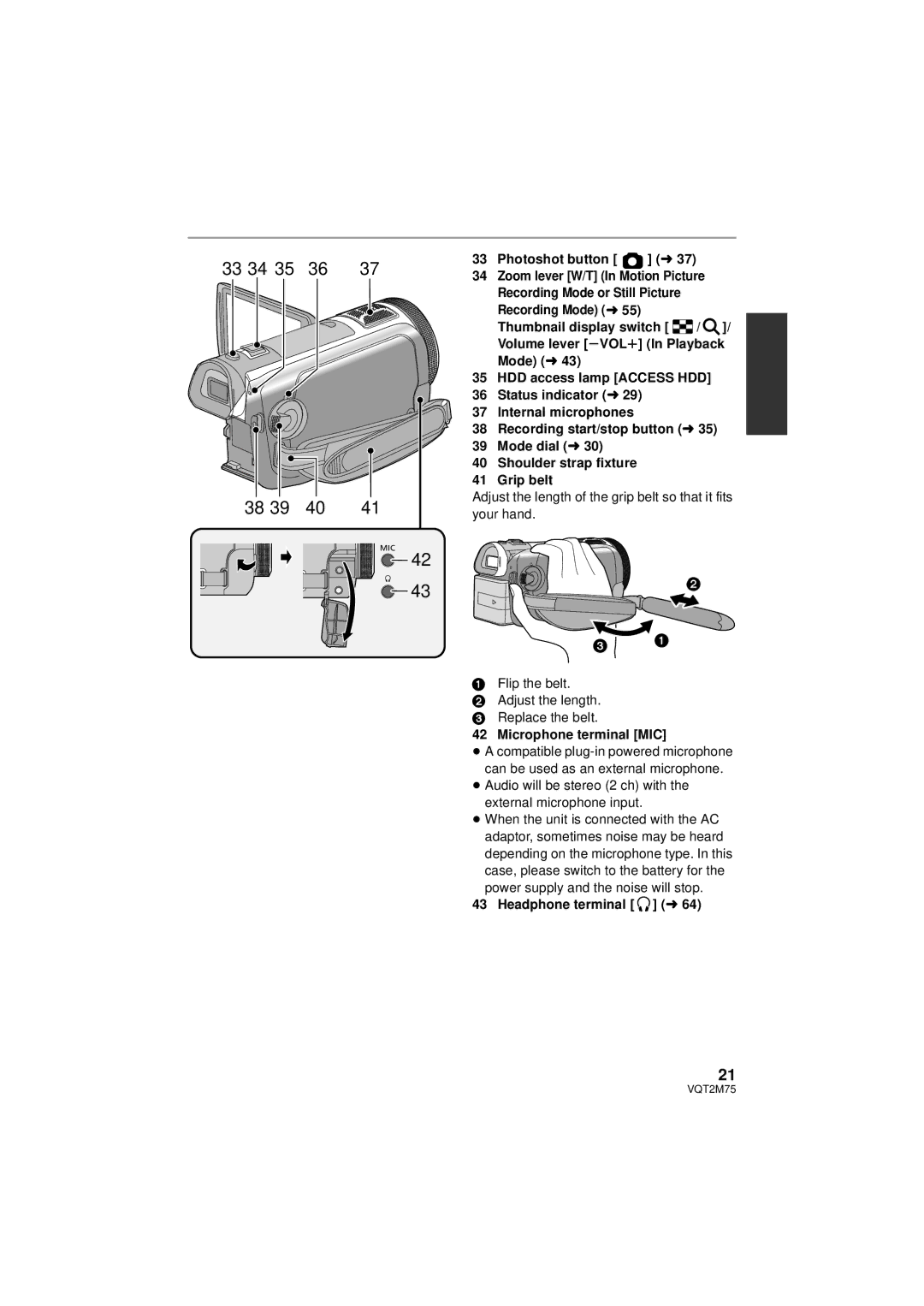 Panasonic HDC-TM700P/PC, HDC-TM700K, HDC-HS700P/PC operating instructions 33 34, Photoshot button l 