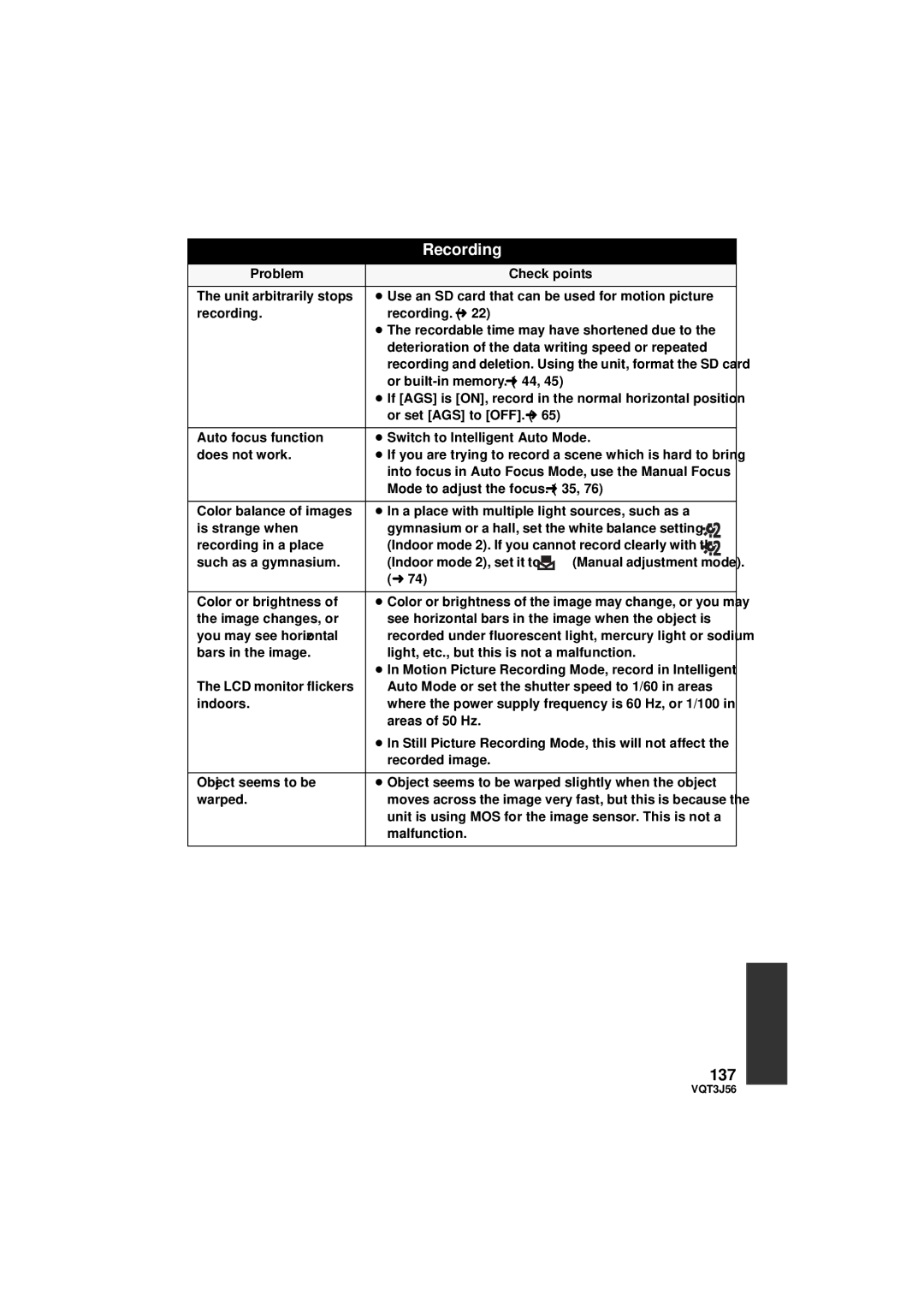 Panasonic HDC-SD90P/PC, HDC-TM90P/PC owner manual 137 