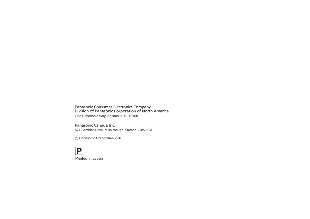 Panasonic HF-008, HF008 operating instructions 