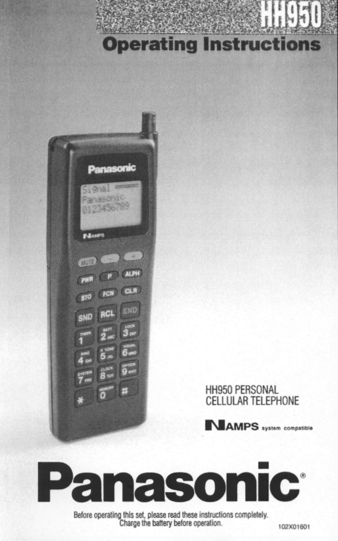 Panasonic HH950 manual 