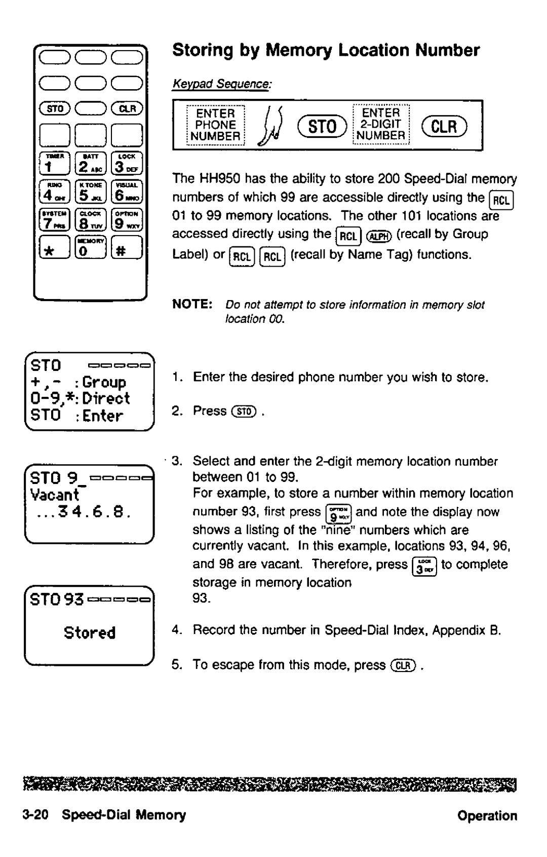 Panasonic HH950 manual 