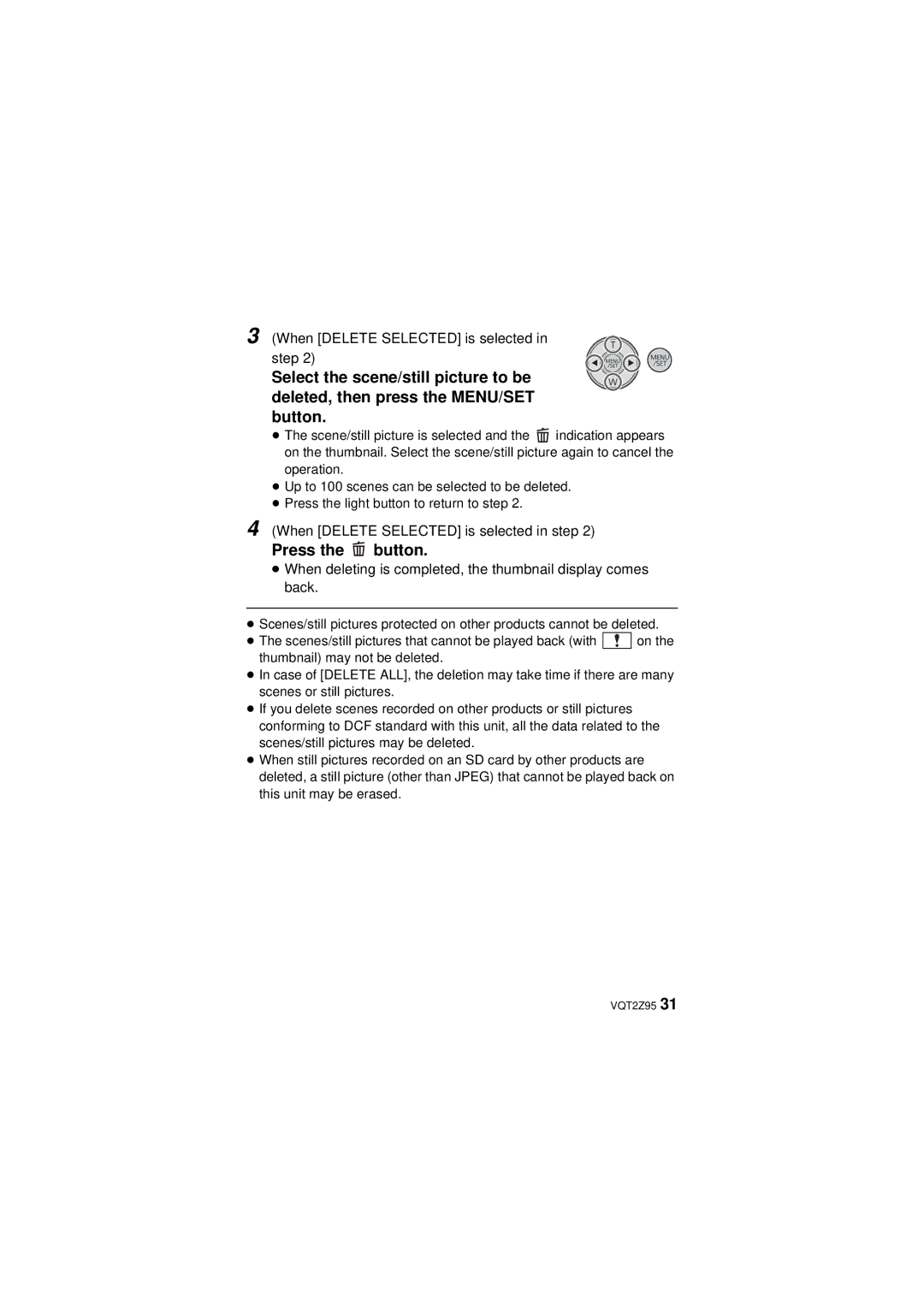 Panasonic 1AG6P1P6073-A, HM-TA1, VQT2Z95-1, 1AG6P1P6073-S operating instructions Press the button 