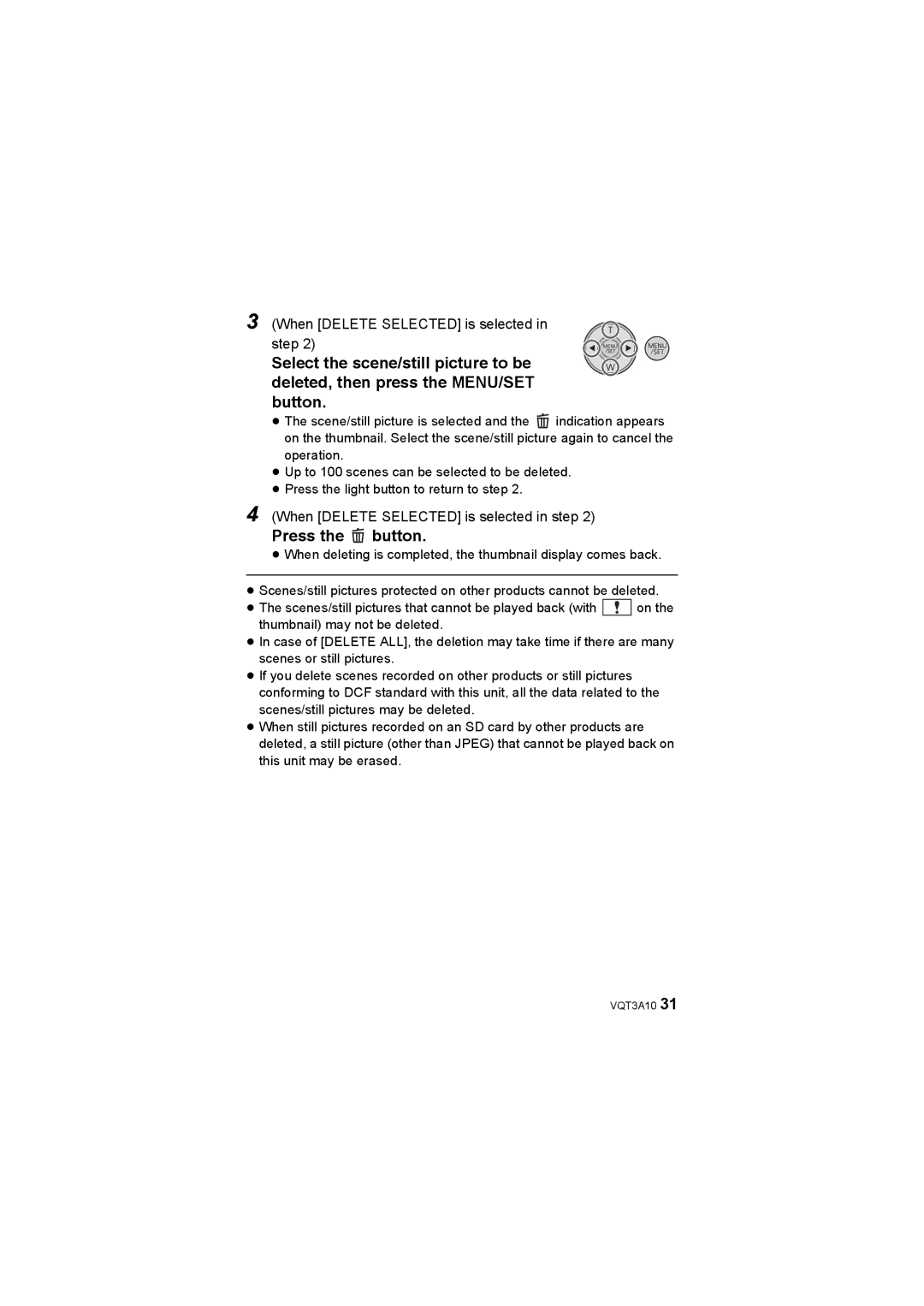 Panasonic HM-TA1 operating instructions Press the button 