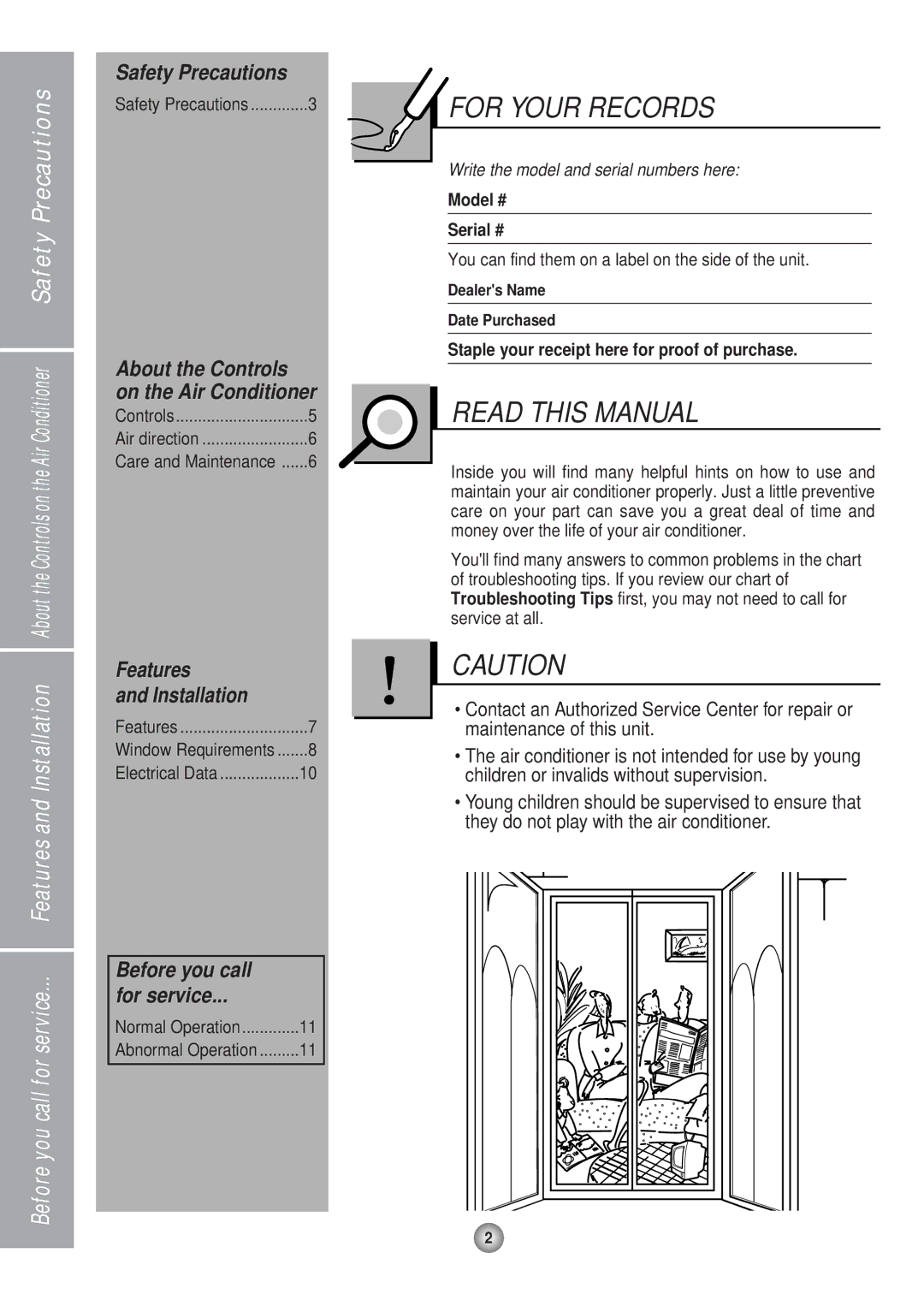 Panasonic HQ-2051RH manual For Your Records 