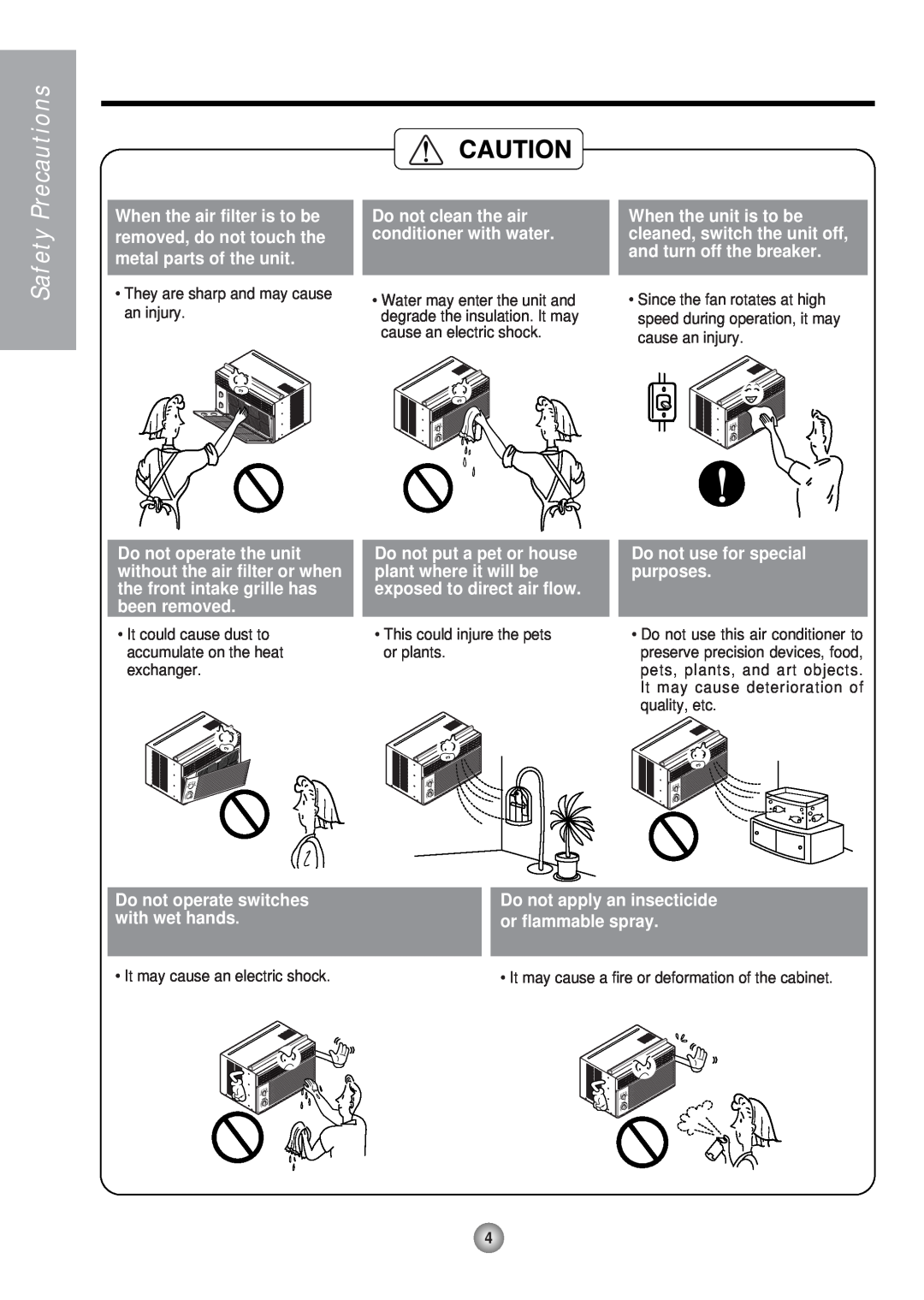 Panasonic HQ-2051RH manual Safety Precautions, Do not use for special purposes 