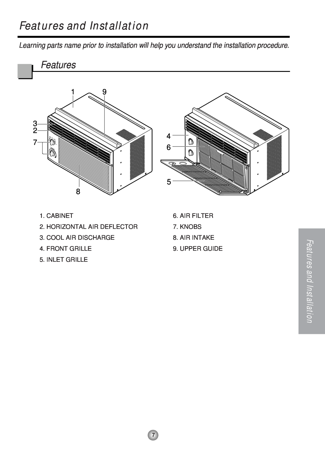 Panasonic HQ-2051RH manual Features and Installation 