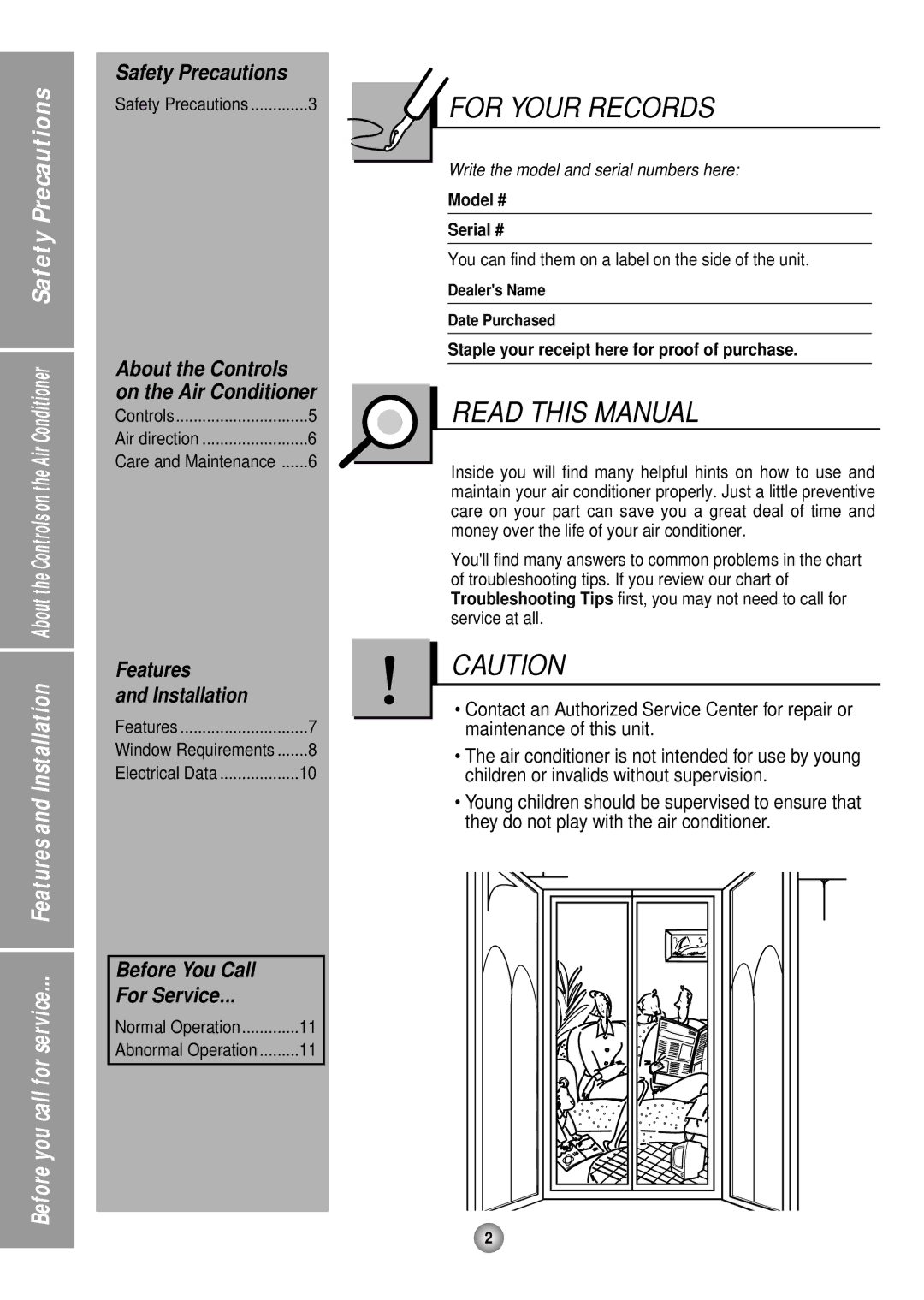 Panasonic HQ-2051TH manual For Your Records 