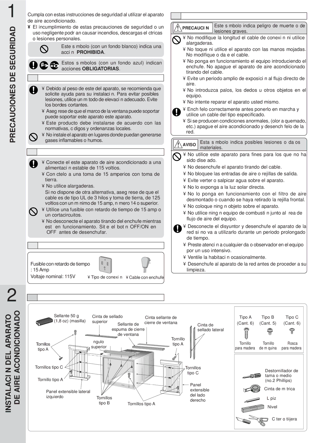 Panasonic HQ-2101SH, HQ-2121SH operating instructions Precauciones DE Seguridad 