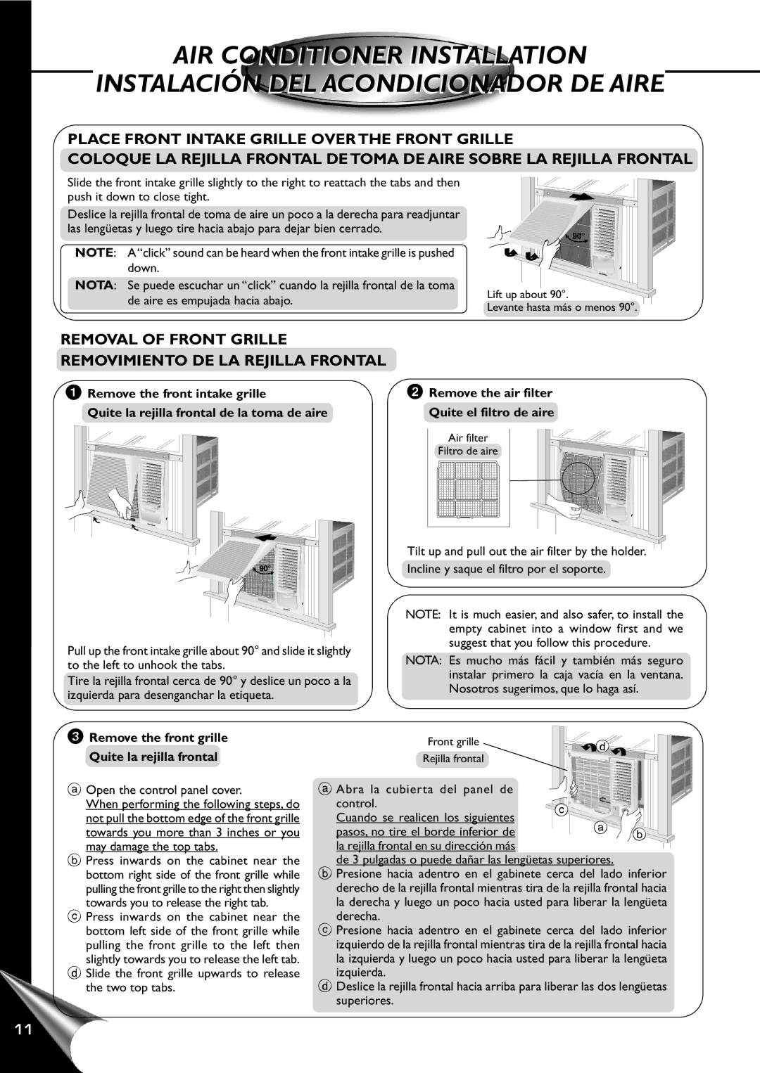 Panasonic HQ-2201SH manual Removal of Front Grille 