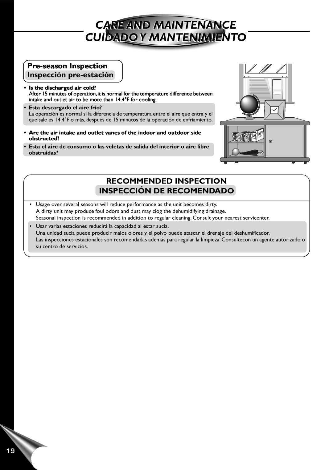 Panasonic HQ-2201SH manual Pre-seasonInspection Inspección pre-estación, Recommended Inspection Inspección De Recomendado 