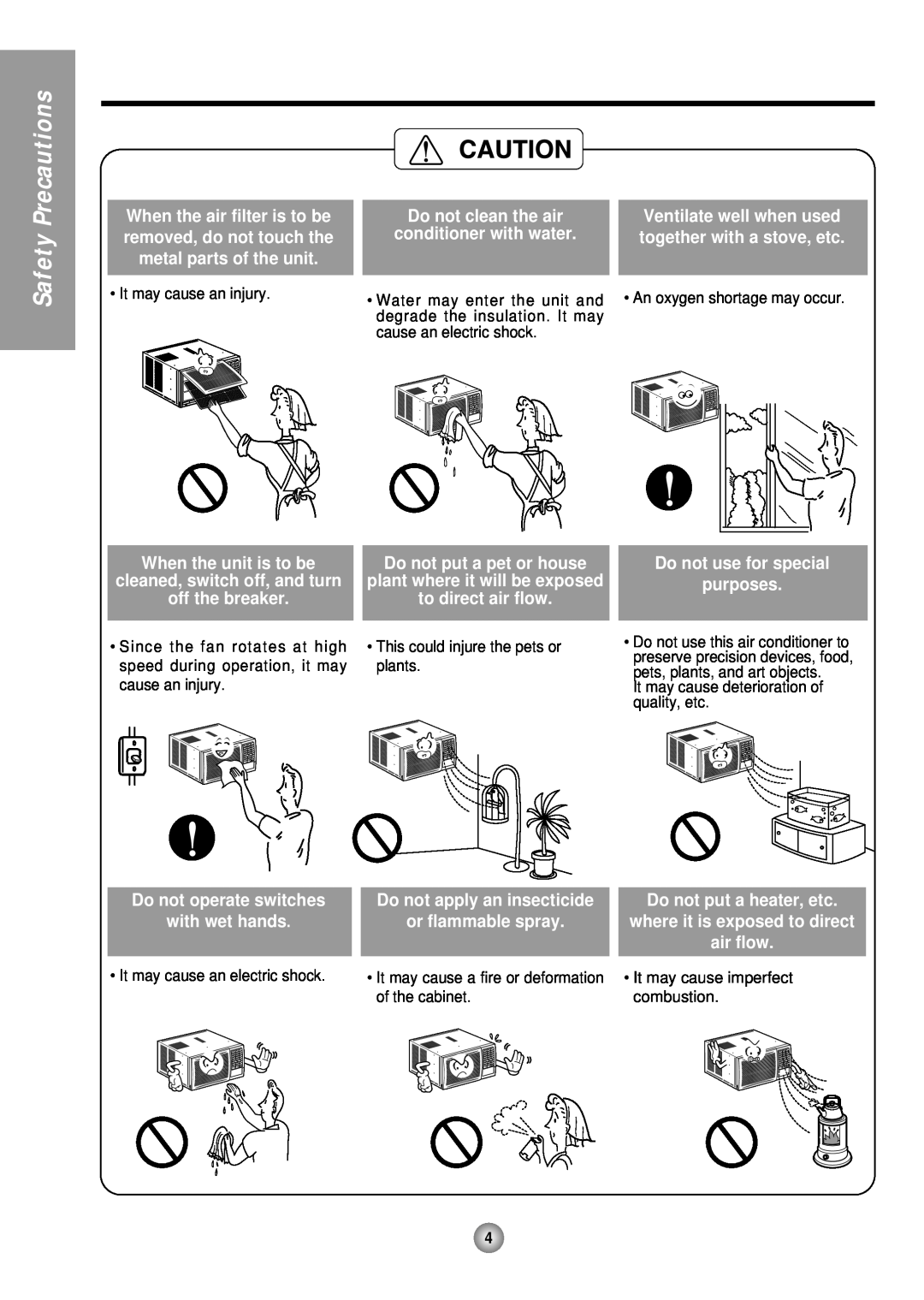 Panasonic HQ-2243TH manual When the unit is to be, Do not put a pet or house, Do not use for special, Safety Precautions 