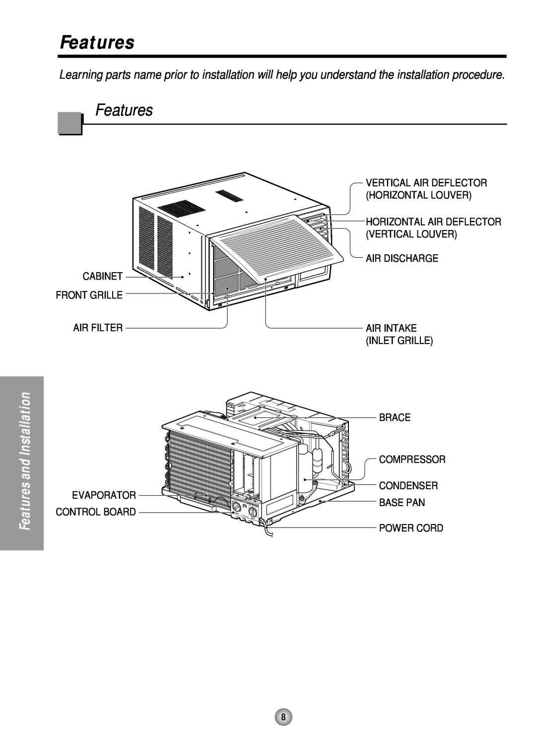 Panasonic HQ-2243TH manual Features and Installation 
