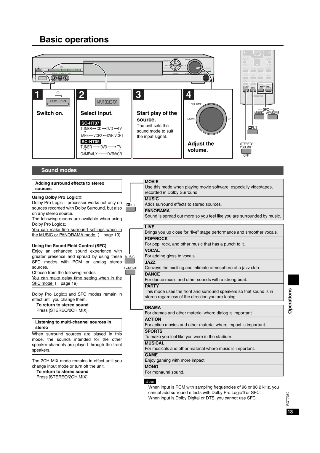 Panasonic HT-SC05, HT-SC07, SC-HT05, SC-HT07 manual 18751II, ?Ii 