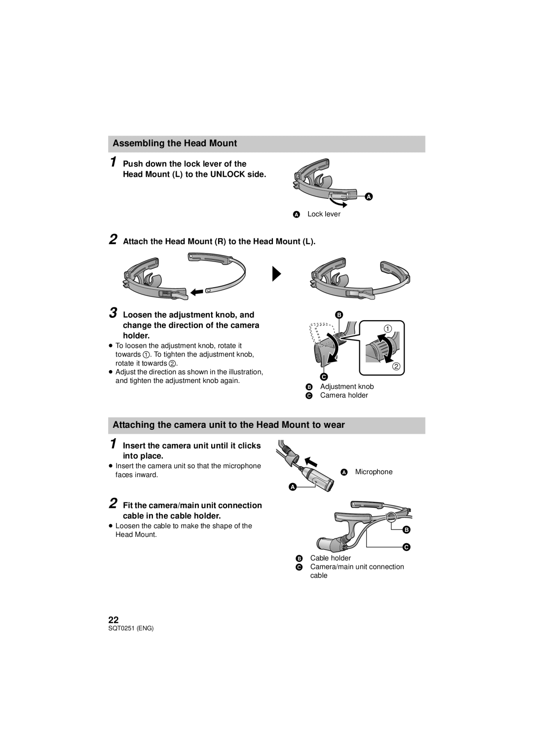 Panasonic HX-A500 owner manual Cable holder 