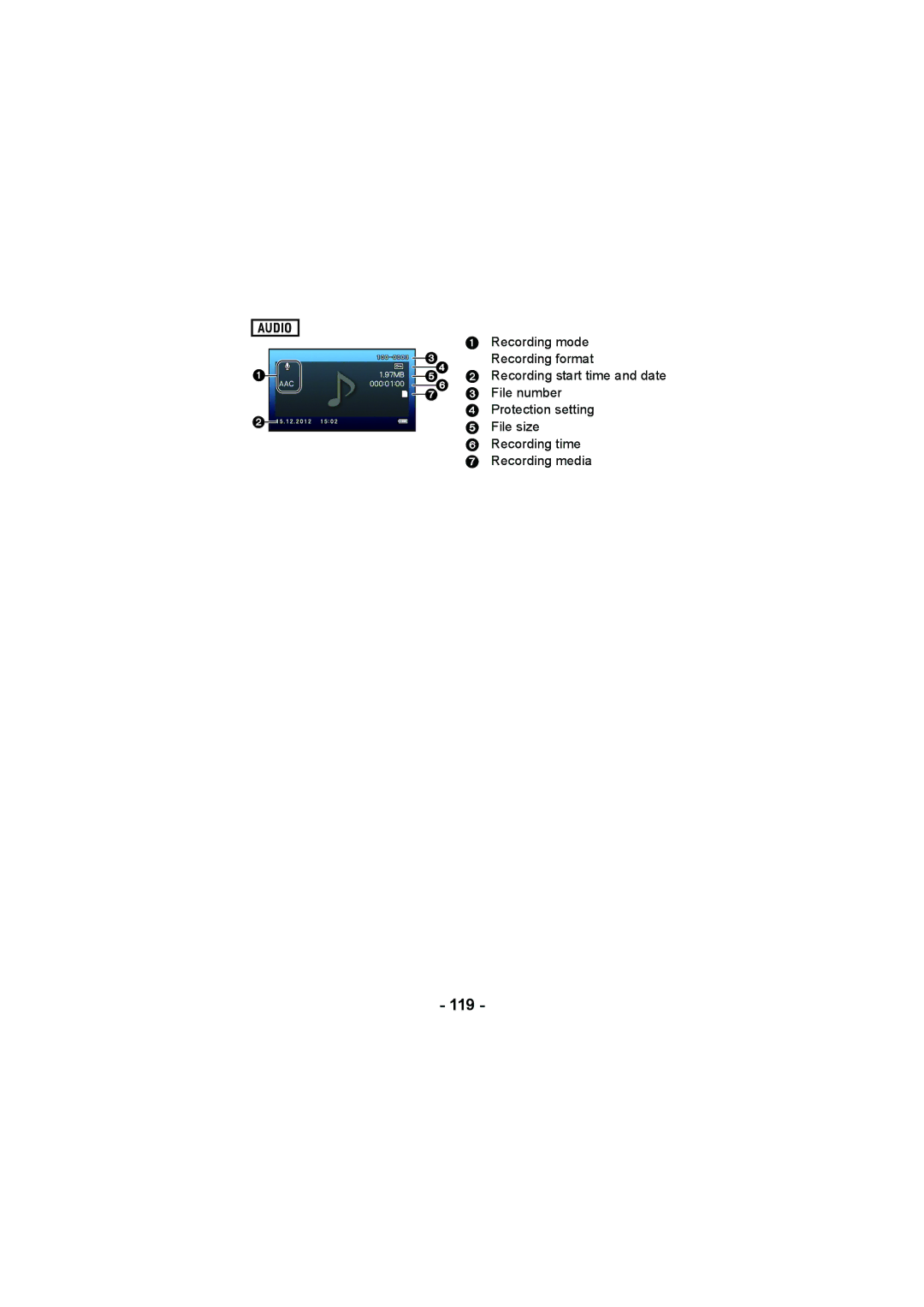 Panasonic HX-WA20, HX-DC2 operating instructions 119 