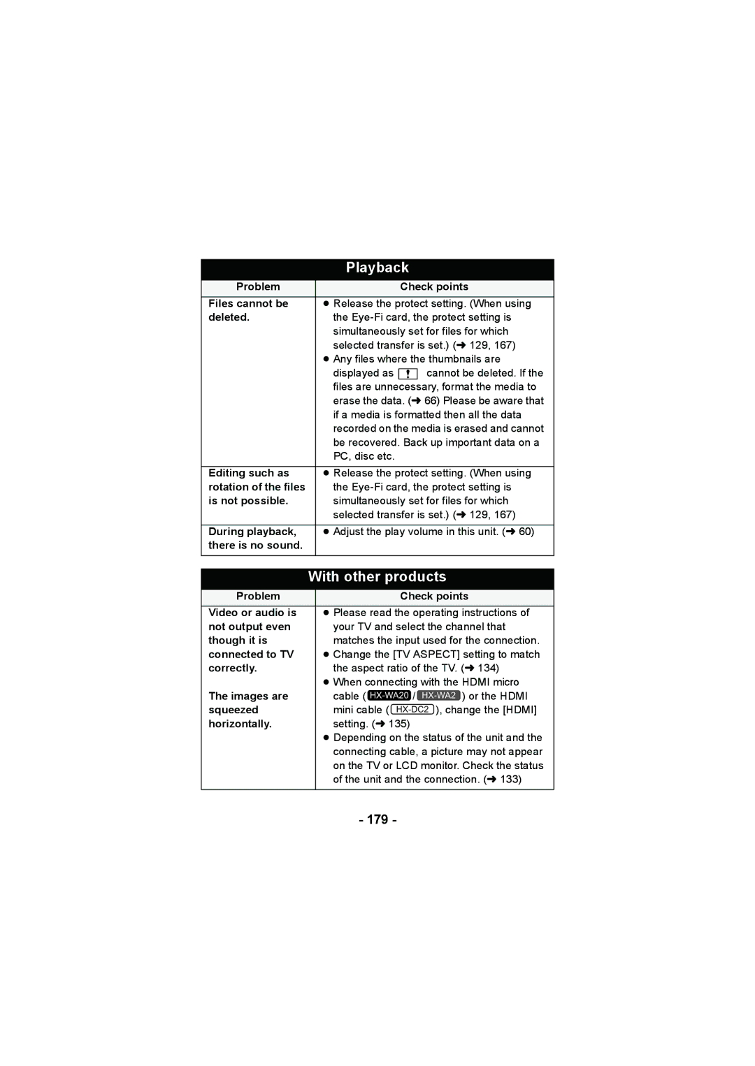 Panasonic HX-WA20, HX-DC2 operating instructions 179 