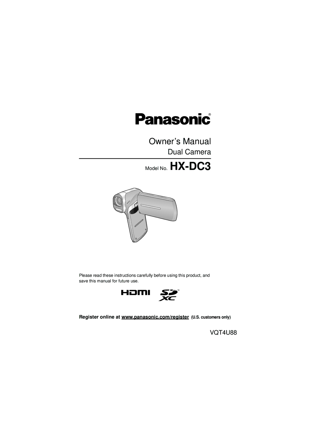 Panasonic HX-DC3 owner manual Dual Camera 