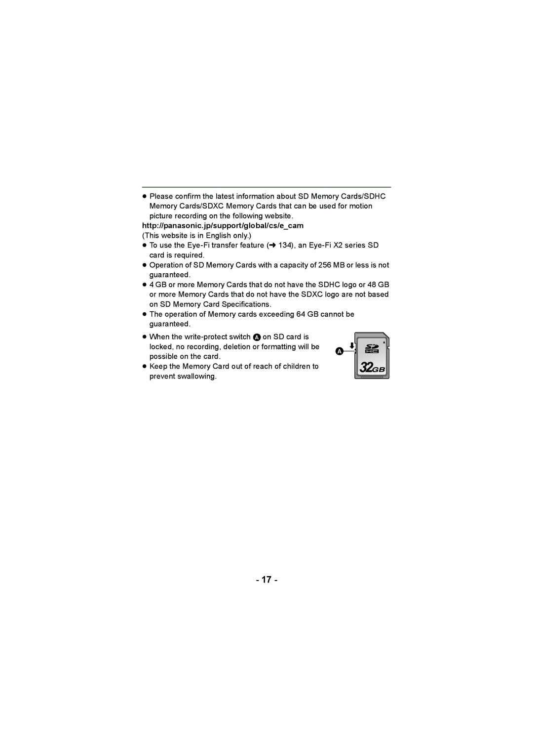 Panasonic HX-DC3 operating instructions 