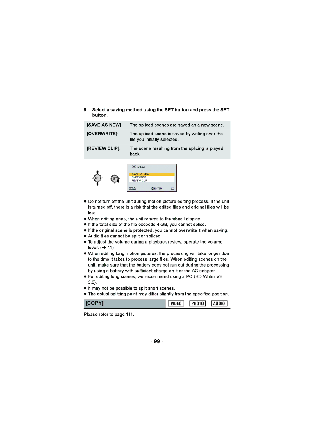 Panasonic HX-DC3 operating instructions Copy 