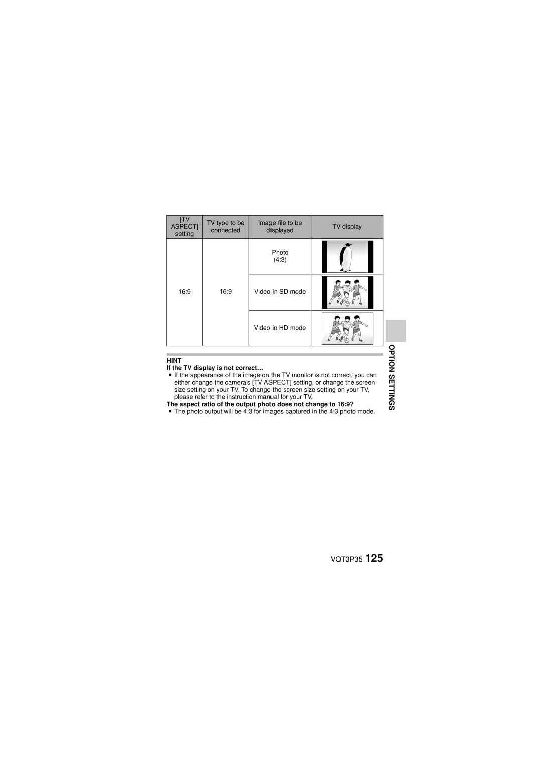 Panasonic HX-WA10 owner manual Photo 169 Video in SD mode Video in HD mode 