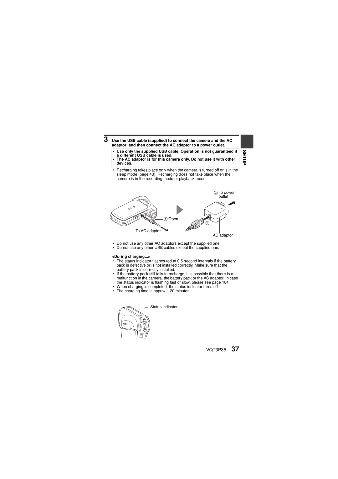 Panasonic HX-WA10 owner manual During charging 