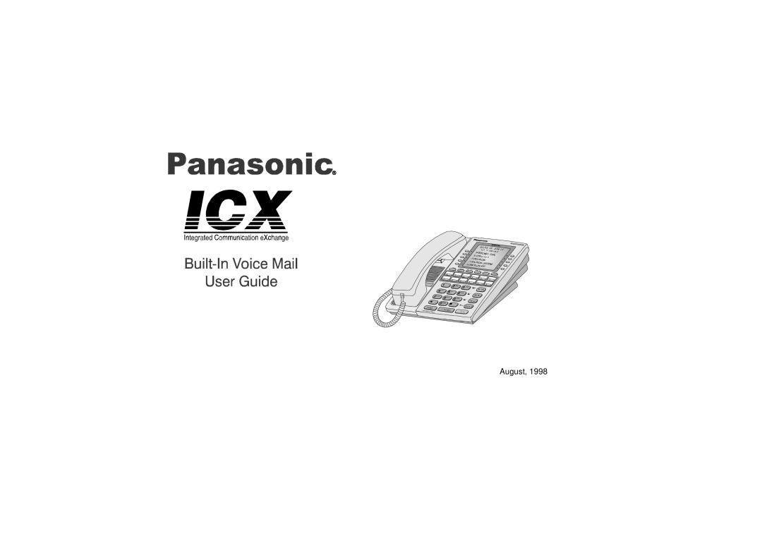 Panasonic ICX manual August 