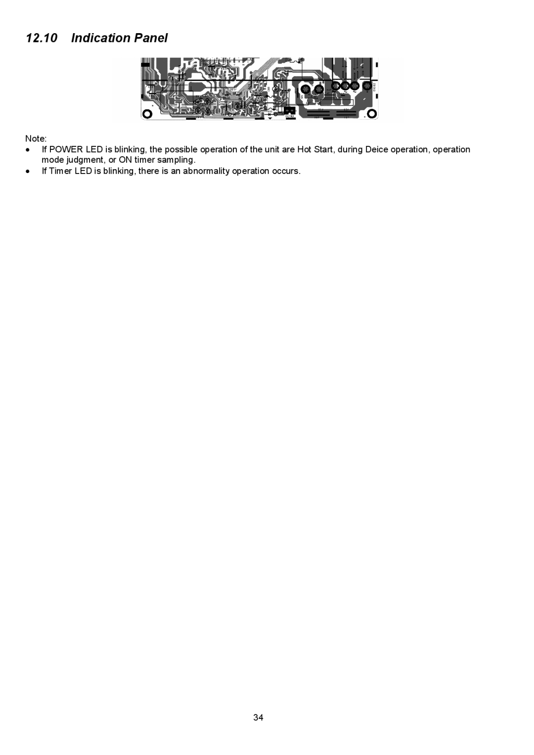 Panasonic Indoor Unit Outdoor Unit CS-E9NKUAW CS-E12NKUAW CU-E9NKUA CU-E12NKUA service manual Indication Panel 