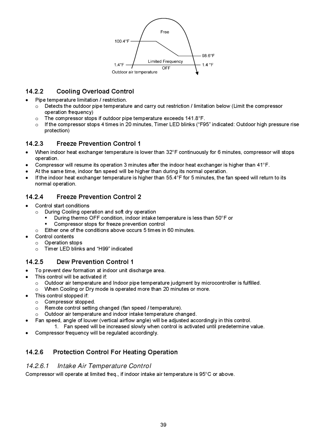 Panasonic Indoor Unit Outdoor Unit CS-E9NKUAW CS-E12NKUAW CU-E9NKUA CU-E12NKUA service manual Cooling Overload Control 