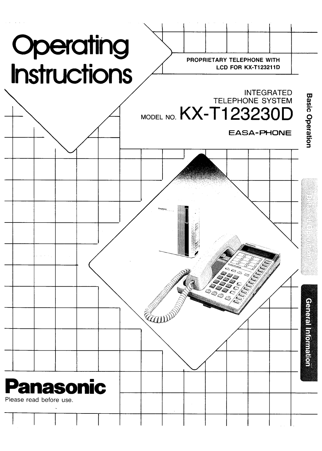 Panasonic integrated telephone system manual 