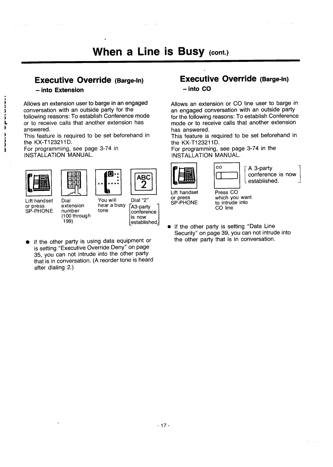 Panasonic integrated telephone system manual 