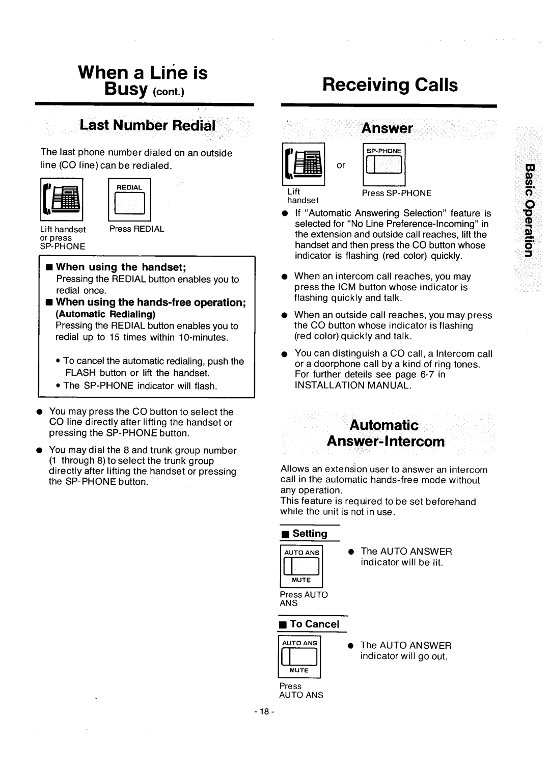 Panasonic integrated telephone system manual 