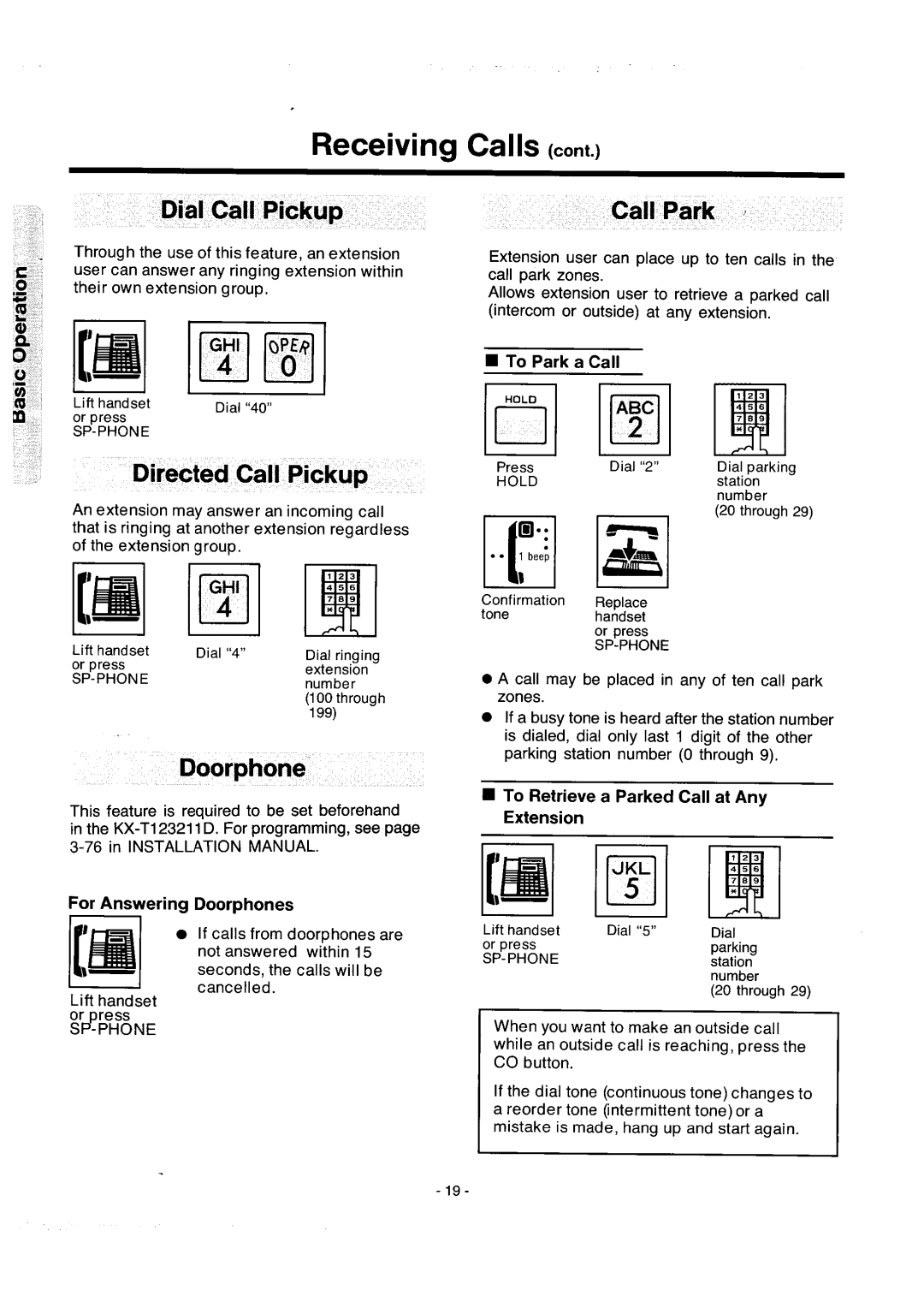 Panasonic integrated telephone system manual 