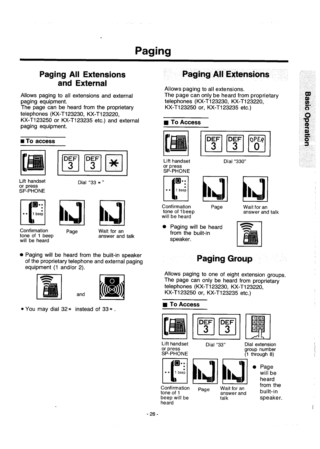 Panasonic integrated telephone system manual 