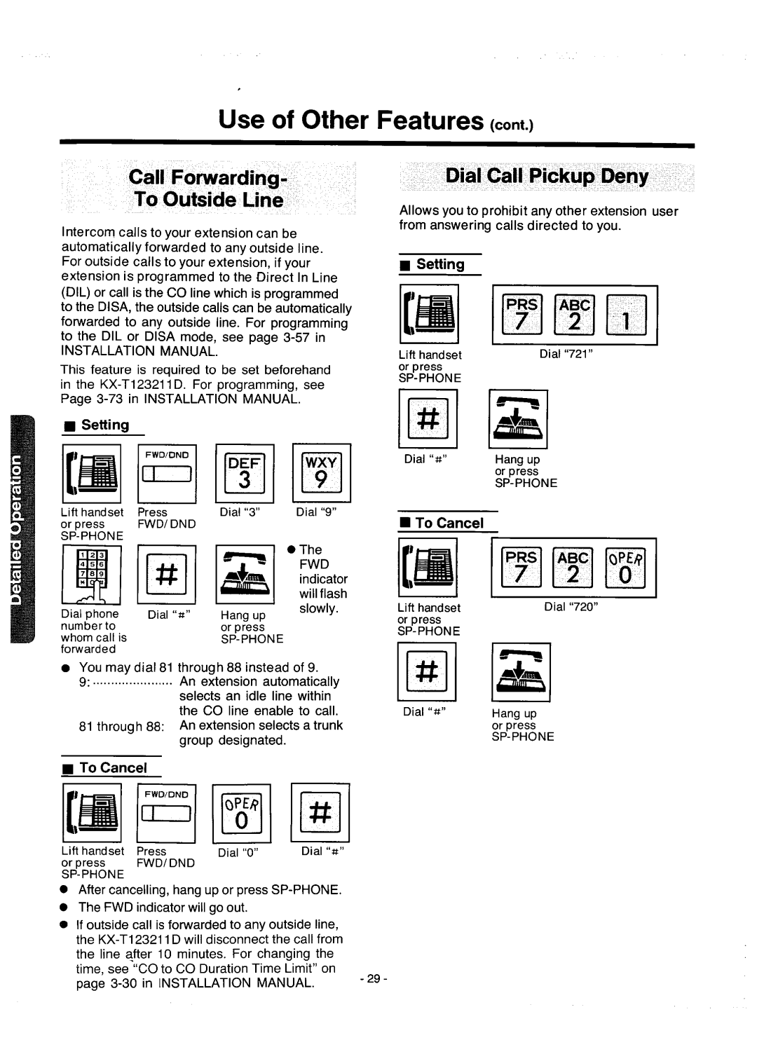 Panasonic integrated telephone system manual 