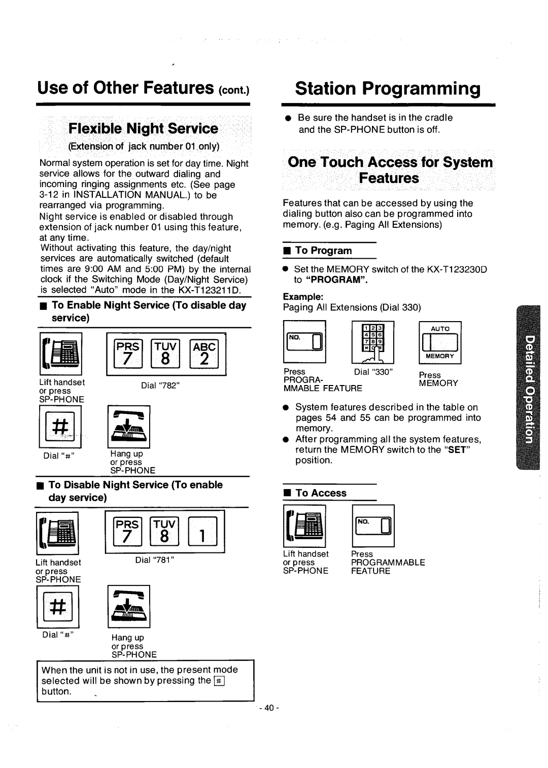 Panasonic integrated telephone system manual 