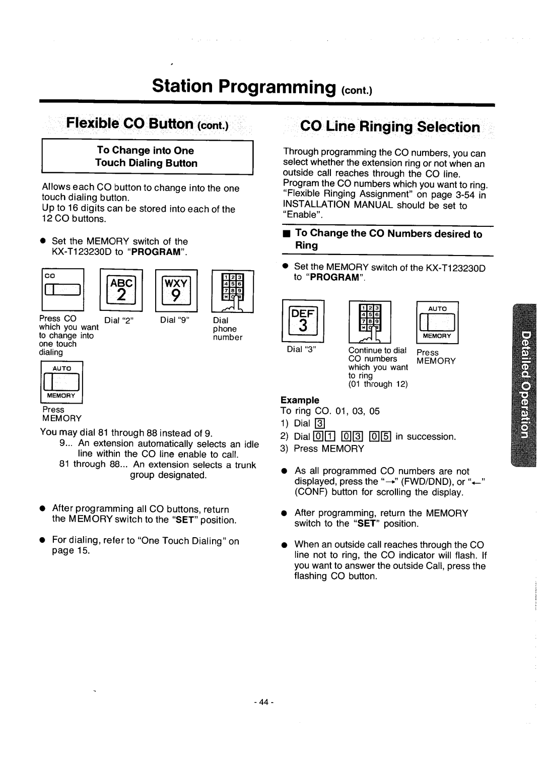 Panasonic integrated telephone system manual 