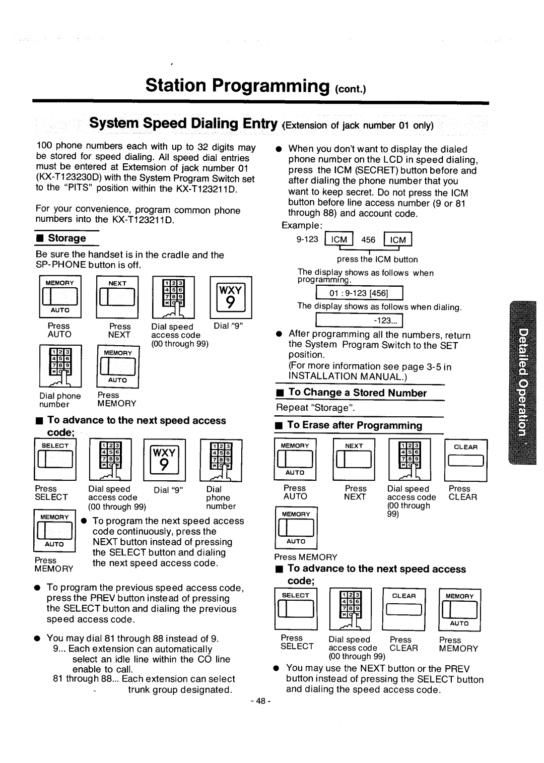 Panasonic integrated telephone system manual 