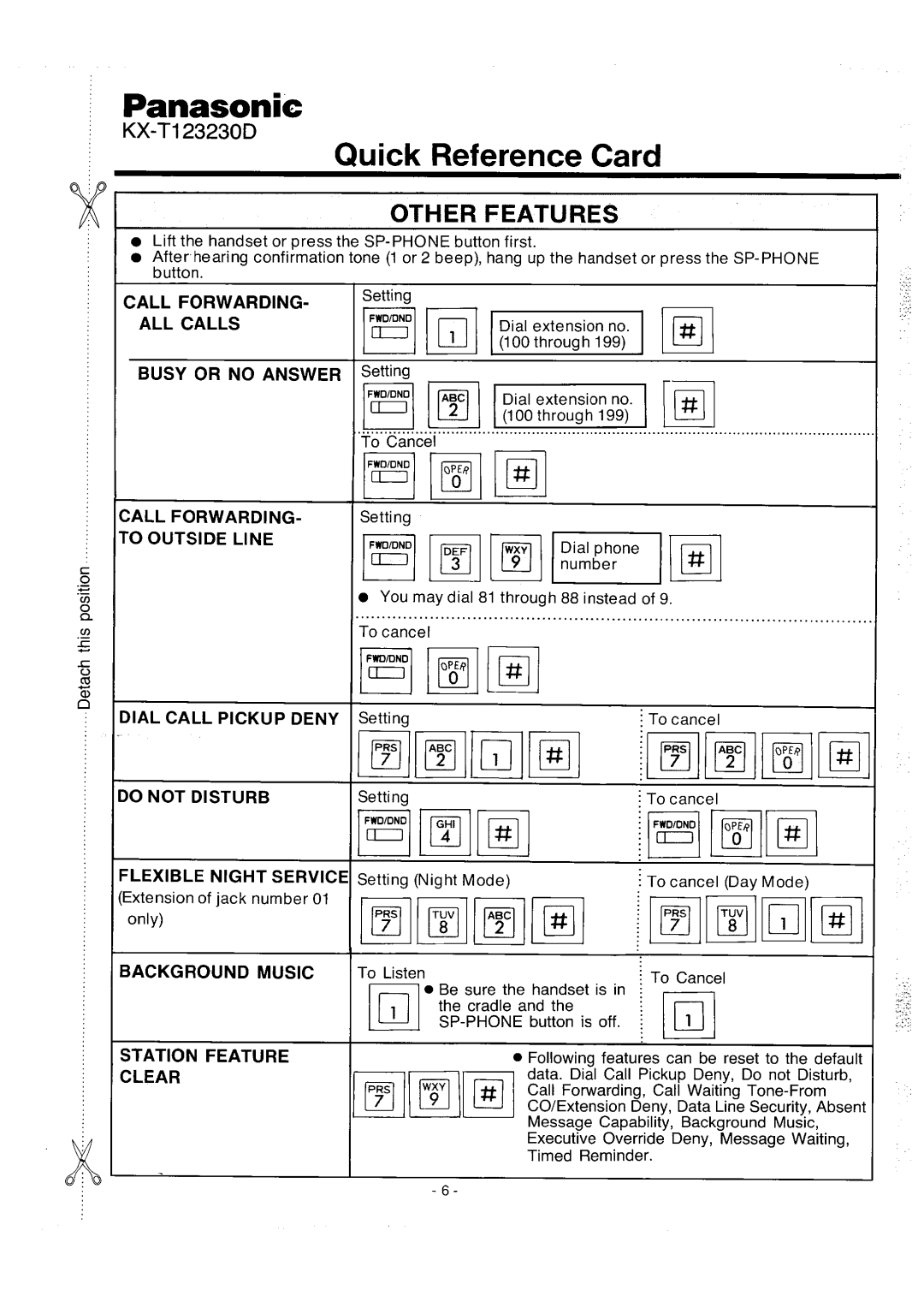 Panasonic integrated telephone system manual 