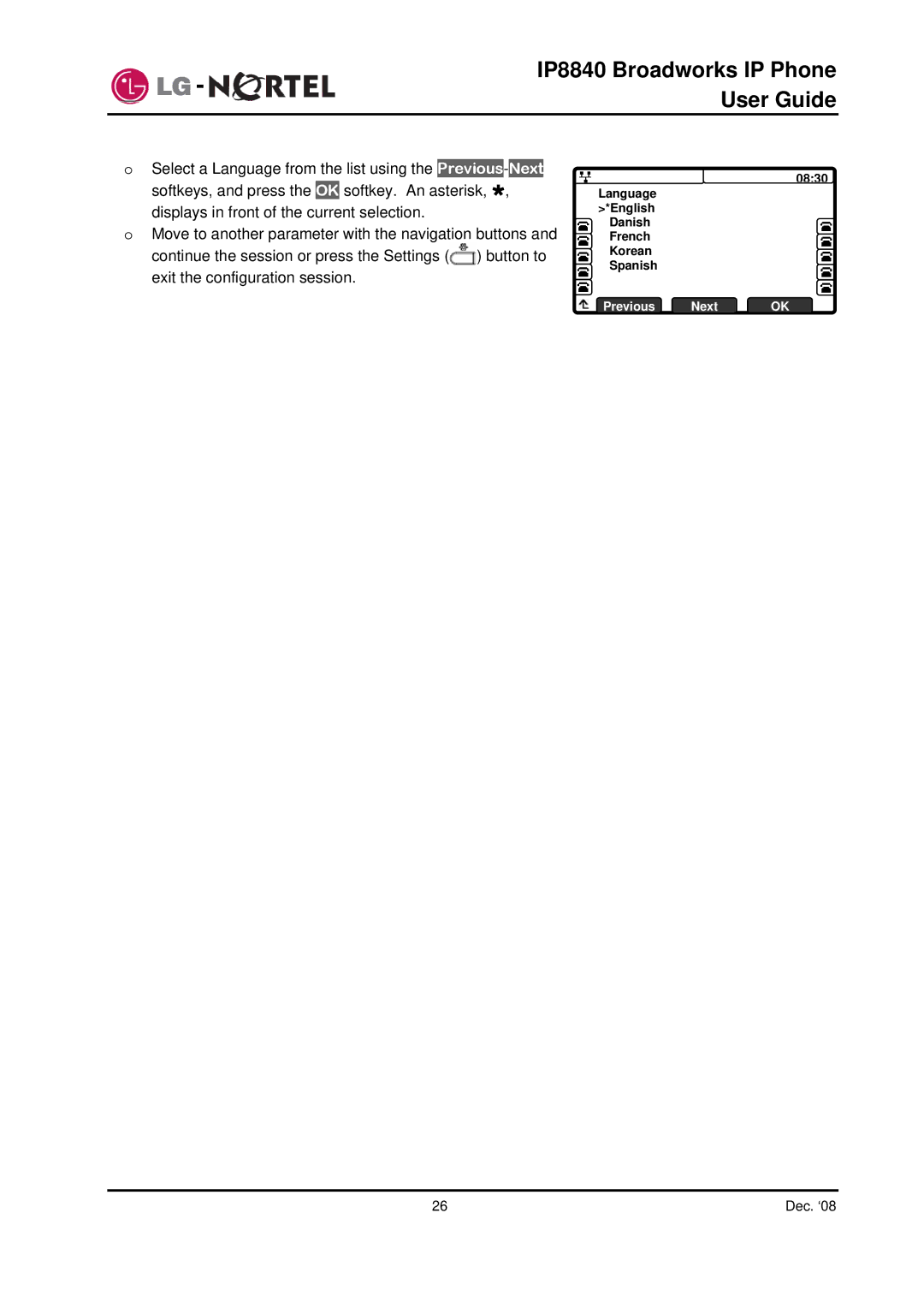 Panasonic IP8840 manual Spanish 