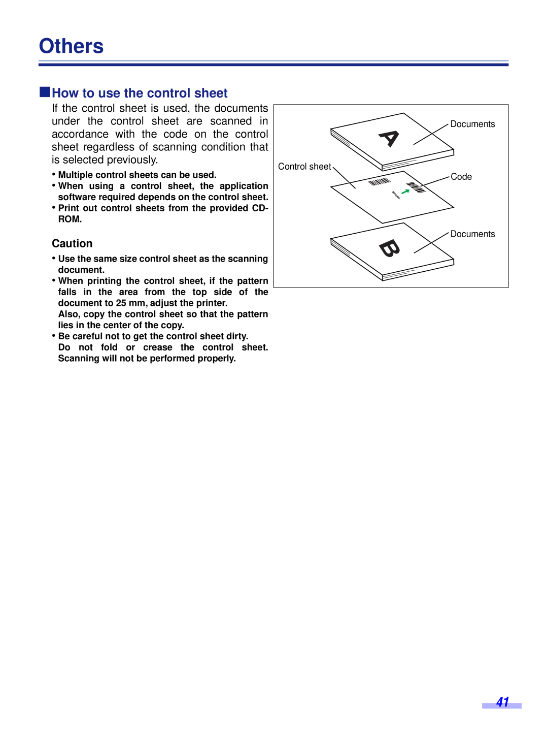 Panasonic KV-S6055WU, KV-S6050WU installation manual Others, ºHow to use the control sheet 