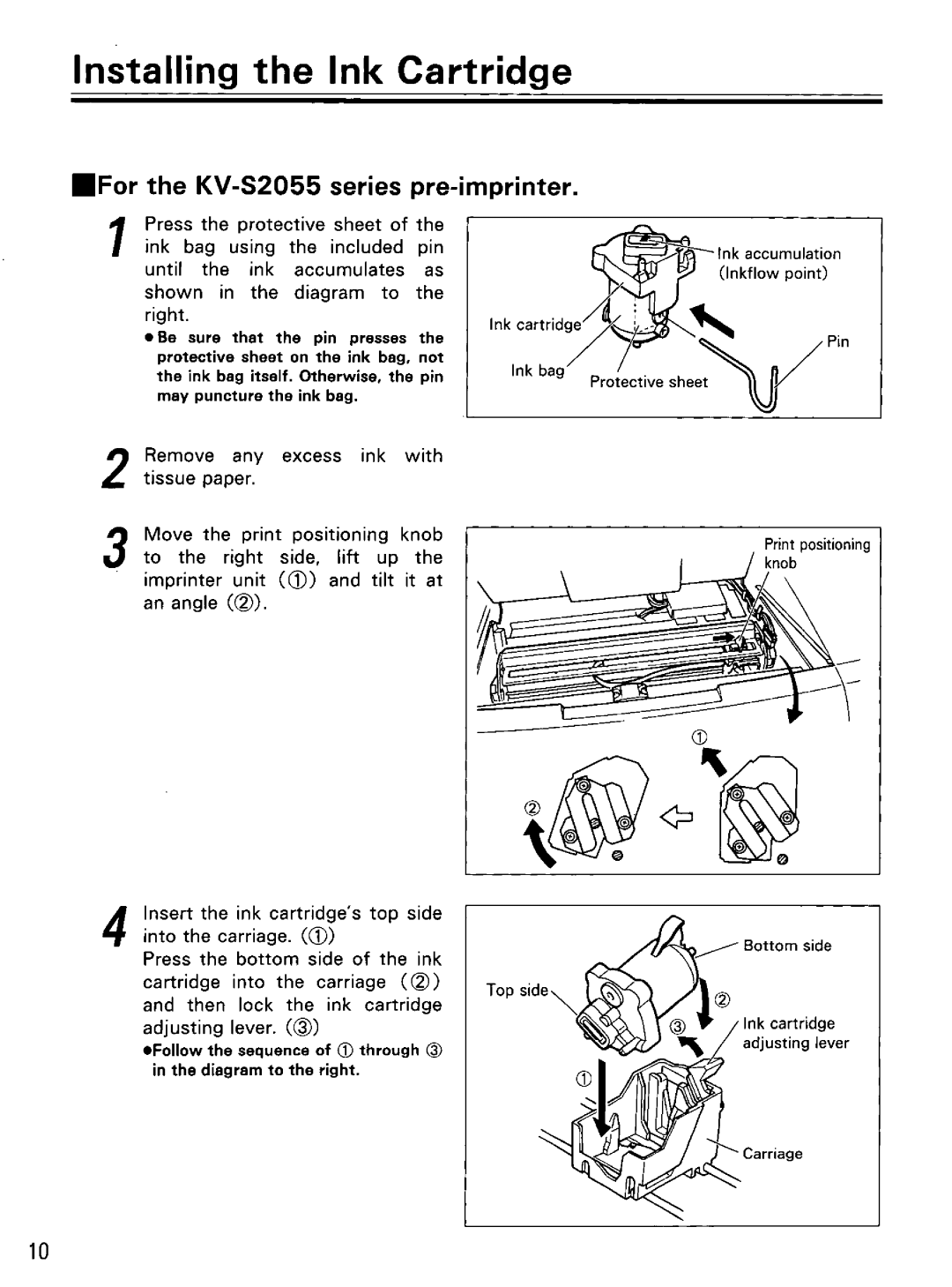 Panasonic KV-SS010 manual 